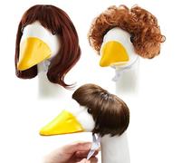 Parrucche Oche Portico - Parrucche Trecce Carine Per Statue D'oca Del Giardino | Abiti D'oca Prato, Per Terrazza Decorativo, Parrucca D'oca Con Clip, Portico