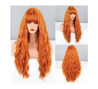 Parrucche Ombre marrone biondo chiaro platino ondulato lungo for le donne parrucca di capelli della parte centrale cosplay parrucca sintetica resistente al calore naturale per la festa quotidiana(Colo