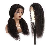 Parrucche ondulate in pizzo parrucche brasiliane per capelli umani parrucca in pizzo 360 parrucca in pizzo 13 × 4 kinky ricci HD trasparente frontale in pizzo parrucche umane 150% densità 8-30 pollici