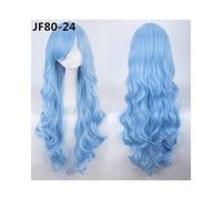 Parrucche ondulate lunghe 80 cm 31 '' Capelli sintetici termoresistenti Donne Parrucca cosplay anime universale Accessori costume Parrucche per feste + Cappellino JF80-24