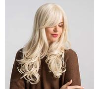 Parrucche ondulate lunghe bionde marroni di GJBXP con frangia per le donne Parrucche sintetiche nere rosse femminili Cosplay Cosplay Parrucche per capelli in fibra resistente al calore Lc188