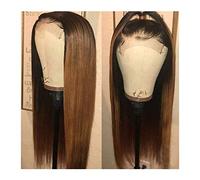 Parrucche Parrucca anteriore in pizzo for capelli umani pre pizzicati lunghi 1B / 27 Parrucche for capelli umani in colore Ombre con capelli for bambini 13x4 Parrucca in pizzo for capelli brasiliani n