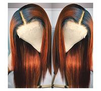 Parrucche Parrucca arancione rosso for donne nere Glueless Long Body Wave Wave resistente al calore parrucca giornaliera parrucca in fibra (Size : 18in)
