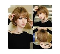 Parrucche Parrucca bionda sfumata for donna, parrucca caschetto soffice for feste quotidiane, sintetica alla moda per la festa quotidiana