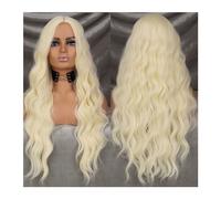 Parrucche Parrucca Cosplay Party Lolita rosso nero rosa parrucca lunga ondulata verde parrucca sintetica mezza parte naturale resistente al calore da donna Parrucca da donna(613)