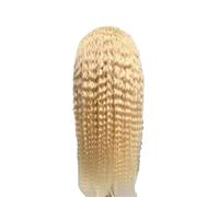 Parrucche Parrucca di capelli umani ricci 220% densità bionda Onda acqua 13x6 frontale HD Pizzo for donna per la festa quotidiana(24inches)