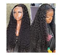 Parrucche Parrucca di pizzo ondulata lunga e profonda HD Parrucca frontale in pizzo trasparente Parrucca di capelli umani 180% Capelli Remy brasiliani Parrucca riccia in pizzo con capelli for bambini