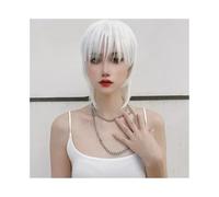 Parrucche Parrucca for capelli corti in fibra chimica, soffice, naturale, for uomini e donne, con lisci per la festa quotidiana