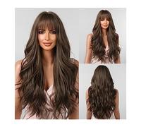 Parrucche Parrucca for donna Parrucche lunghe bionde platino Parrucca sintetica ondulata naturale Parrucca afro for cosplay Resistente al calore Lunga con frangia parrucca in fibra (Color : Wig lc208