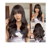 Parrucche Parrucca for feste cosplay Fibra ad alta temperatura da marrone a platino Ombre Parrucche sintetiche ondulate lunghe for capelli con frangia for le donne Parrucca da donna(LC226-2)