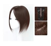 Parrucche Parrucca for ragazze, toppa for la testa, capelli bianchi, capelli veri, soffici e soffici, for aumentare il volume dei capelli Parrucca da donna(Color:10-(8-12)25CM-chestnut-brown)