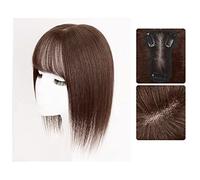Parrucche Parrucca for ragazze, toppa for la testa, capelli bianchi, capelli veri, soffici e soffici, for aumentare il volume dei capelli Parrucca da donna(Color:16-(8-12)30CM-chestnut brown)