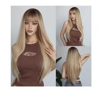 Parrucche Parrucca naturale resistente al calore Parrucche sintetiche lunghe e setose con frangia Parrucche nere for capelli Lolita for feste cosplay for donne Parrucca da donna(LC288-1)