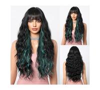 Parrucche Parrucca riccia for le donne nere Parrucca quotidiana da 26 pollici Parrucche sintetiche Capelli lunghi con onda d'acqua Marrone Platino Biondo Parrucche Ombre Parte centrale Afro parrucca i
