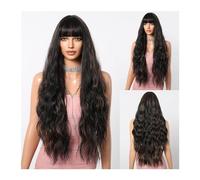 Parrucche Parrucca riccia for le donne nere Parrucca quotidiana da 26 pollici Parrucche sintetiche Capelli lunghi con onda d'acqua Marrone Platino Biondo Parrucche Ombre Parte centrale Afro parrucca i