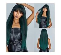 Parrucche Parrucca sintetica diritta lunga 65 cm / 26 pollici con frangia Parrucca Lolita Cosplay bionda grigia mista for capelli in fibra ad alta temperatura for feste da donna parrucca in fibra (Co