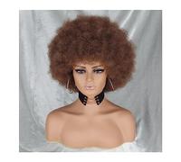 Parrucche Parrucche afro for donne nere Parrucca afro crespa riccia corta rimbalzante Parrucche enormi e soffici rimbalzanti Premium sintetico for cosplay e quotidiano Parrucca da donna (Color : 3)
