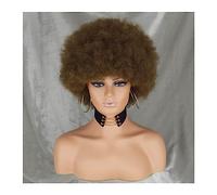 Parrucche Parrucche afro for donne nere Parrucca afro crespa riccia corta rimbalzante Parrucche enormi e soffici rimbalzanti Premium sintetico for cosplay e quotidiano Parrucca da donna (Color : 2)
