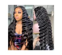 Parrucche Parrucche anteriori in pizzo sciolte con onda profonda e parte a T Parrucche for capelli umani for donne nere Pre pizzicate 13×4×1 Parrucche anteriori in pizzo trasparenti con capelli del ba
