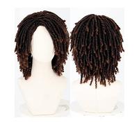 Parrucche Parrucche corte intrecciate for donne nere Parrucche corte Dreadlock Trecce afro da 16 pollici Ricci sintetici Faux Locs Intrecciatura intrecciata Parrucche corte Parrucca da donna (Color :