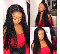 Parrucche Parrucche for capelli umani anteriori in pizzo da 30 pollici for donne nere Parrucca riccia ondulata profonda HD Parrucca frontale corta a caschetto Parrucca brasiliana con onda lunga e prof