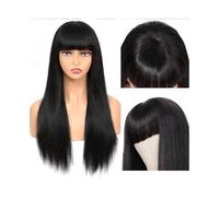 Parrucche Parrucche for capelli umani con frangia 18-36 pollici parrucca dritta senza pizzo for donne Parrucca da donna(22inches)