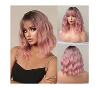 Parrucche Parrucche for feste Bionde ricce Festival Capelli finti Parrucca bionda resistente al calore Ombre Parrucche sintetiche for capelli cosplay di media lunghezza for le donne parrucca in fibra(