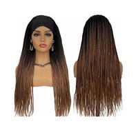 Parrucche Parrucche intrecciate for capelli for donne nere, parrucche intrecciate lunghe 22-28 "intrecciate capelli all'uncinetto parrucca treccia cornrow parrucca sintetica con fascia Parrucca da don