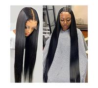 Parrucche Parrucche lunghe dritte for capelli umani 13X4 13x6 Parrucca frontale in pizzo Capelli umani brasiliani 150% Densità 4X4 Capelli Remy Parrucche trasparenti con chiusura in pizzo for donna Pa