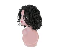 Parrucche Parrucche Parrucche corte intrecciate per donne e uomini Parrucche ricci Parrucche sintetiche resistenti al calore Uso quotidiano africano Cosplay Capelli