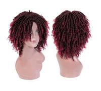 Parrucche Parrucche Parrucche corte intrecciate per donne e uomini Parrucche ricci Parrucche sintetiche resistenti al calore Uso quotidiano africano Cosplay Capelli