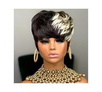 Parrucche Parrucche Pixie Cut Parrucche Brasiliane Vergini Capelli Umani Parrucca 613 Bob Corto Ondulato Parrucca da donna