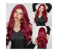 Parrucche Parrucche sintetiche biondo platino Ombre Parte centrale Cosplay Parrucca di capelli lunghi platino ondulati naturali for donne Afro resistente al calore quotidiano per la festa quotidiana(C
