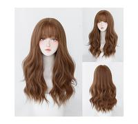 Parrucche Parrucche sintetiche resistenti al calore Quotidiano da festa Capelli finti Beige Grigio Onde lunghe Parrucche con frangia Parrucca Cosplay Lolita for donne Dolce fresco Parrucca da donna(Co