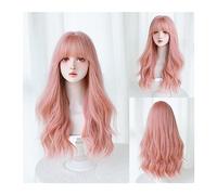 Parrucche Parrucche sintetiche resistenti al calore Quotidiano da festa Capelli finti Beige Grigio Onde lunghe Parrucche con frangia Parrucca Cosplay Lolita for donne Dolce fresco Parrucca da donna(Co