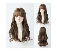 Parrucche Parrucche sintetiche resistenti al calore Quotidiano da festa Capelli finti Beige Grigio Onde lunghe Parrucche con frangia Parrucca Cosplay Lolita for donne Dolce fresco Parrucca da donna(Co