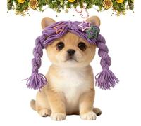 Parrucche Per Cani Piccoli | Copricapo Divertente E - Parrucca E Fermagli Per Costume Da Cucciolo - Per Cani Di Tutte Le Taglie Fotografia Domestica Festa E Gioco Di Ruolo Halloween Natale Compleanno