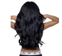 Parrucche per capelli Black Brown Synthetic Wig in Long Curly Hair Fashion Full Head Set High Temperature Silk Chemical Fiber Big Wave