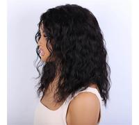 Parrucche Per Capelli Ondulati Color Castano Per Donne Parrucca Corta Ondulata 180 16inches#1B