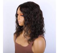 Parrucche Per Capelli Ondulati Color Castano Per Donne Parrucca Corta Ondulata 180 16inches#2