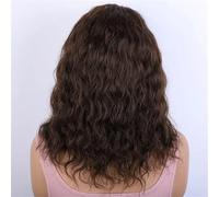 Parrucche Per Capelli Ondulati Color Castano Per Donne Parrucca Corta Ondulata 180 16inches#4