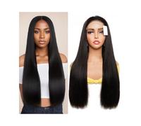 Parrucche per capelli Parrucca di capelli umani 4×4 HD Parrucche frontali in pizzo Capelli 300% Densità in brasiliano dritto(20inches)