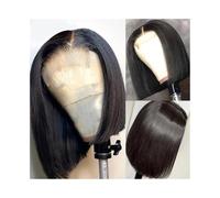 Parrucche per capelli Parrucca frontale in pizzo da 10-16 pollici Parrucche corte for capelli umani Bob dritto in 4×4(12inches)