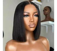 Parrucche Per Capelli Umani Bob 13X4 Pre Pizzicate Remy Straight Parrucca Corta In Pizzo Per Capelli Umani Al 200% Parrucca Bob 4X4 Per Donna