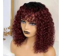 Parrucche Per Capelli Umani Con Taglio Bob Con Frangia Jerry Ricci Per Le Donne Parrucche Brasiliane Evidenziate Con Miele E Onda D'acqua