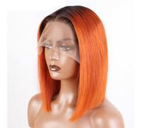 Parrucche Per Capelli Umani Remy Hair Short Bob Ombre Parrucca Bionda Parrucca Bob Diritta 13X6X1 Parrucche Anteriori In Pizzo Per Le Donne