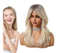 Parrucche Per Costumi Per Le Donne Cosplay Parrucche Halloween | Parrucche Stile Lungo Naturale, Cosplay Capelli Sintetici Da 20 Pollici Per Usi Quotidiani Per Il Matrimonio