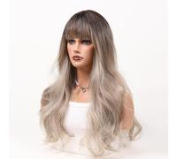 Parrucche Per Donna Parrucca Anteriore In Pizzo Biondo Ombre Parrucca Sintetica Ondulata Lunga Per Donna Parrucche Per Capelli In Pizzo Sintetico Morbido Per L'uso Quotidiano A,65CM