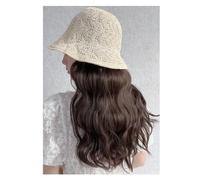 Parrucche per Donne Berretto for parrucca da donna, berretto for parrucca marrone e nero, berretto for parrucca ondulato, parrucca in fibra sintetica resistente al calore dall'aspetto naturale, adatto