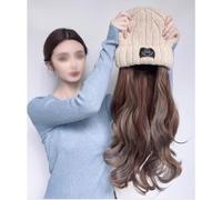 Parrucche per Donne Cappello for parrucca lavorato a maglia, cappello for parrucca riccia ondulata, cappello for parrucca realistico naturale, cappello for parrucca for capelli lunghi da donna, adatto